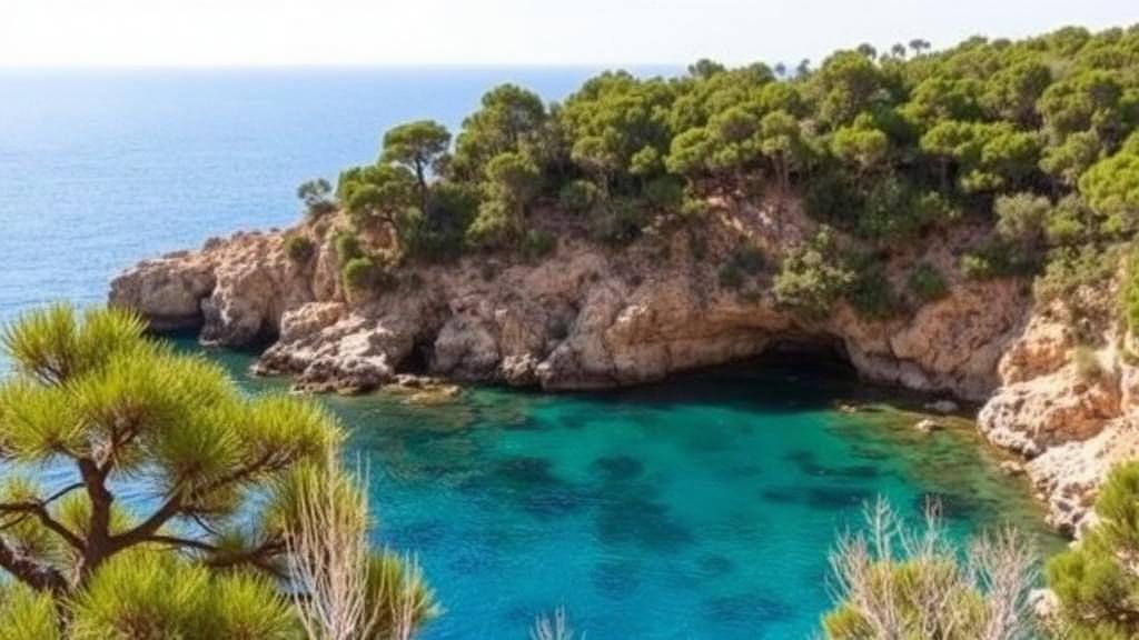 Cala escondida en la Costa Brava con aguas turquesas