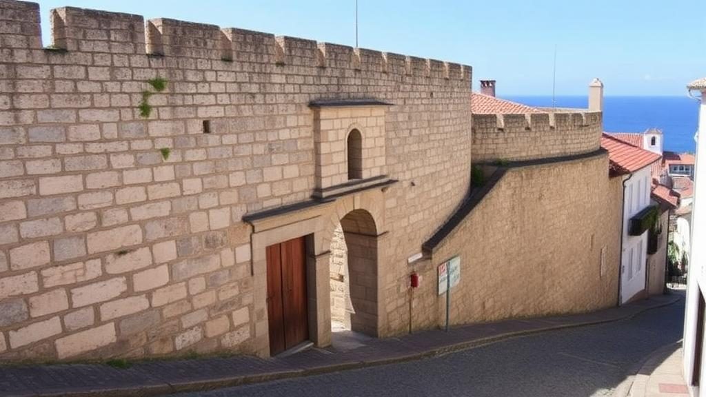 Muralla medieval y puerta historica de Viveiro, Lugo