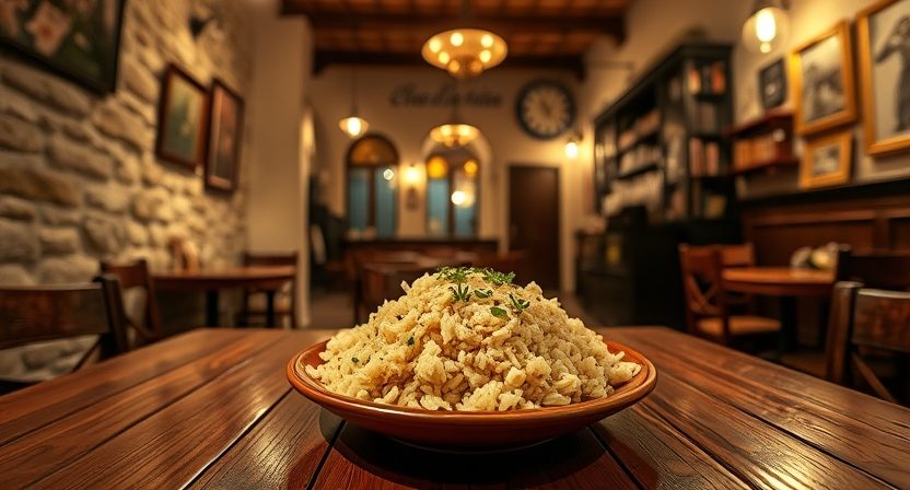 Arroz valenciano servido en un restaurante del barrio del Carmen